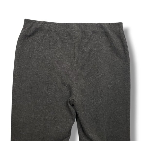 J Jill Ponte Slim Leg Pants Womens Medium Petite Grey Notch Hem Pull On - Picture 6 of 10